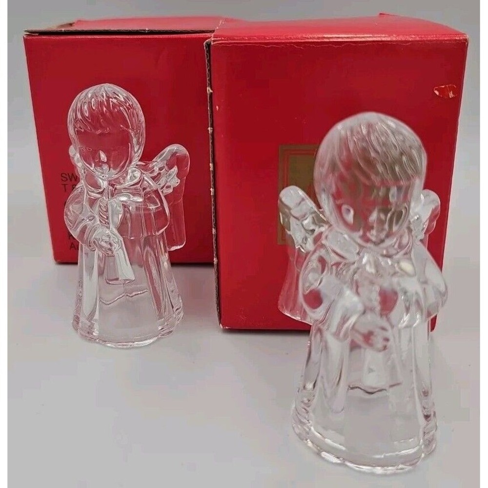 Mikasa Sweet Angel Candleholder 4" Figurine Christmas Decor Set Of 2 In Box
